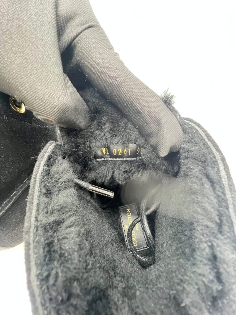 Minnea Sneakers High Suede Fur Black Monogram