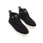 Minnea Sneakers High Suede Fur Black Monogram