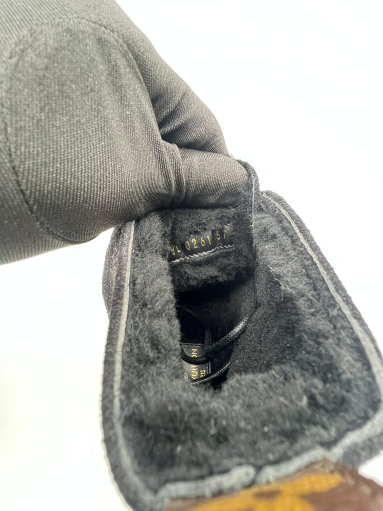 Minnea Sneakers High Suede Fur Black Monogram