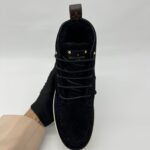 Minnea Sneakers High Suede Fur Black Monogram