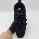 Minnea Sneakers High Suede Fur Black Monogram