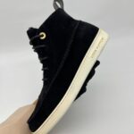 Minnea Sneakers High Suede Fur Black Monogram