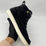 Minnea Sneakers High Suede Fur Black Monogram