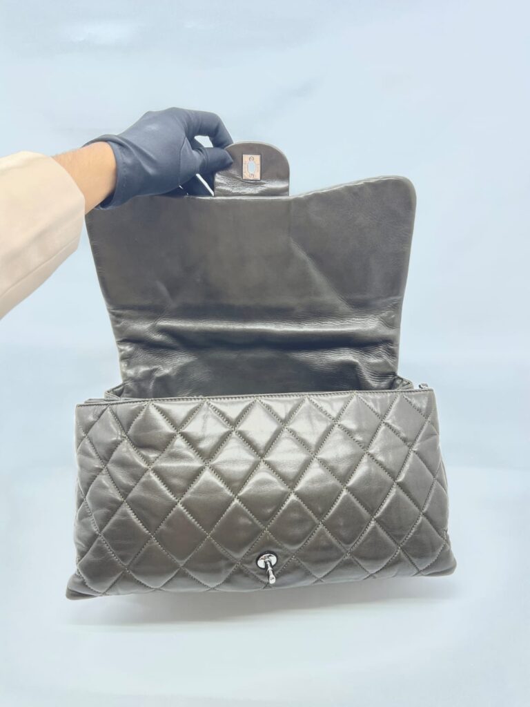 3 Accordion Flap Lambskin Brown SHW