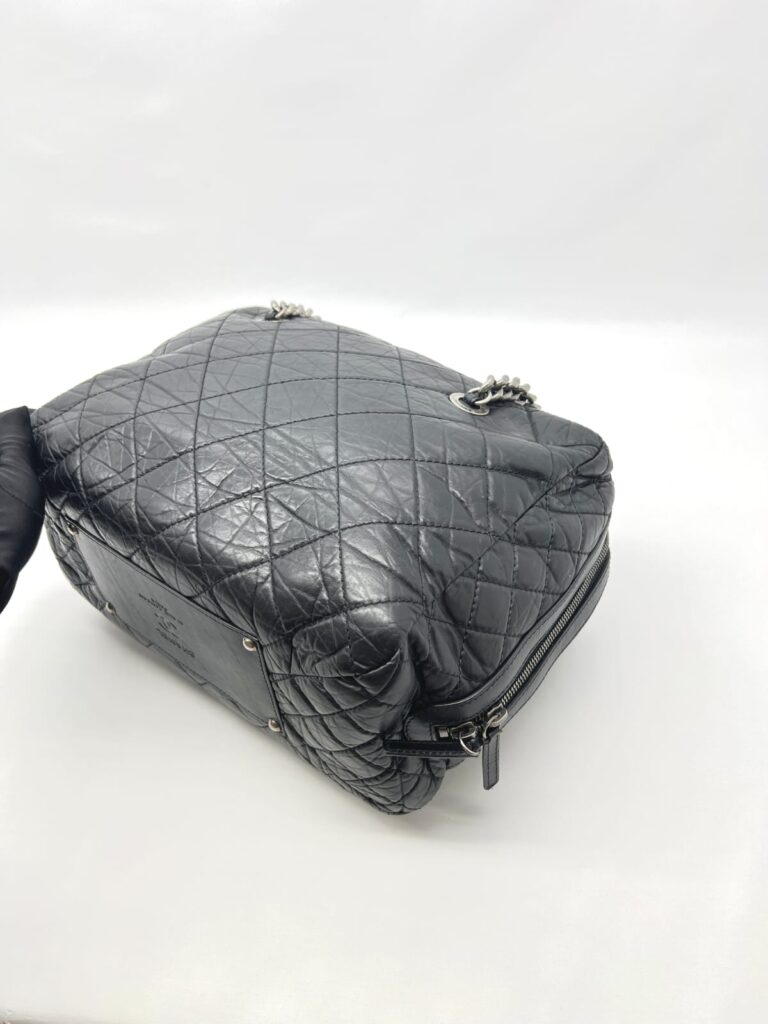 Secret Tag Bowling Bag Black Aged Calfskin RHW
