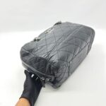 Secret Tag Bowling Bag Black Aged Calfskin RHW