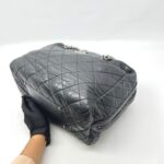 Secret Tag Bowling Bag Black Aged Calfskin RHW