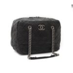 Secret Tag Bowling Bag Black Aged Calfskin RHW