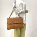 In The Business Flap Bag Light Brown SHW