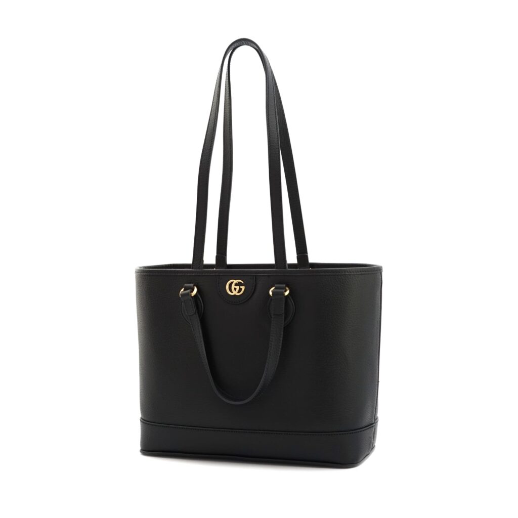 Ophidia Small Tote Bag Leather Black GHW