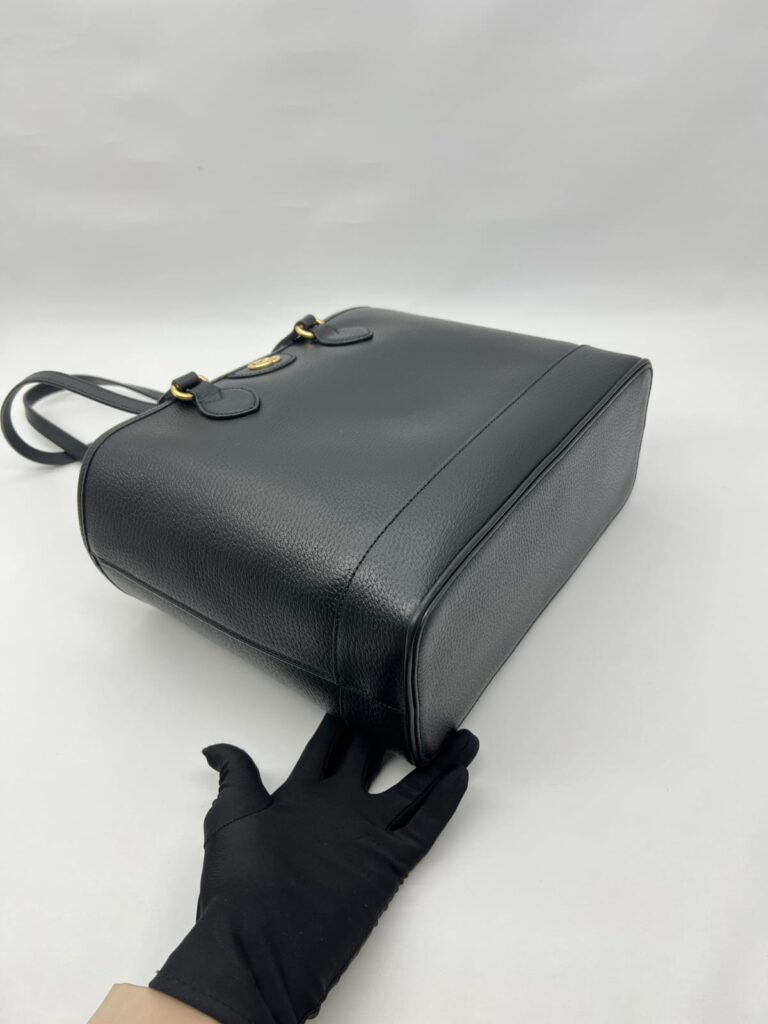 Ophidia Small Tote Bag Leather Black GHW