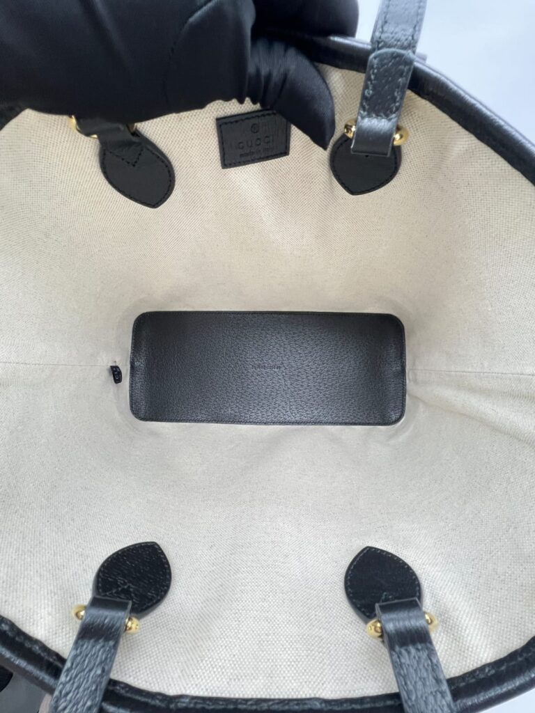 Ophidia Small Tote Bag Leather Black GHW