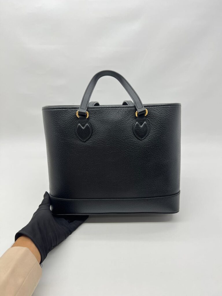 Ophidia Small Tote Bag Leather Black GHW