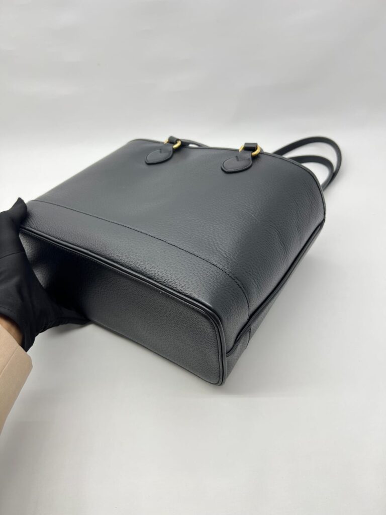 Ophidia Small Tote Bag Leather Black GHW