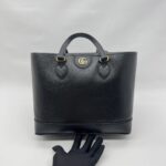 Ophidia Small Tote Bag Leather Black GHW