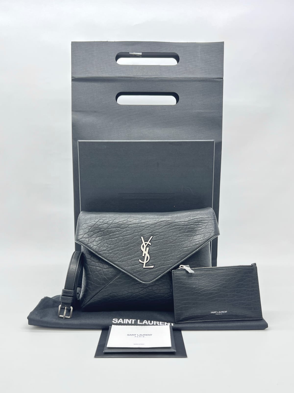 Cassandre Envelope Leather Black RHW