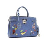 Twist Tote Pins Epi Denim SHW