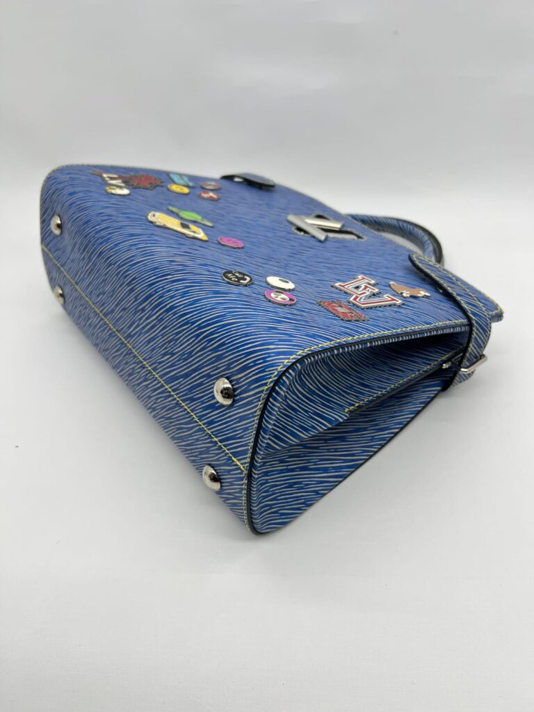 Twist Tote Pins Epi Denim SHW