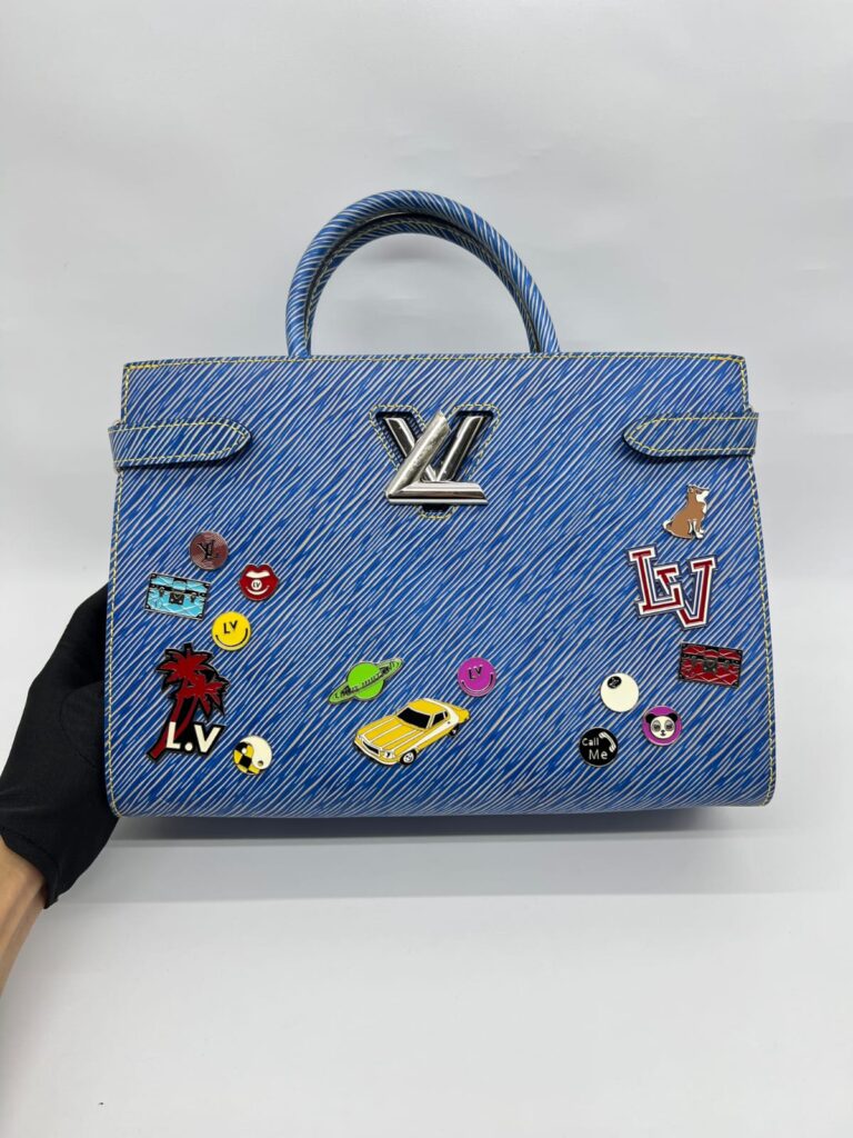 Twist Tote Pins Epi Denim SHW