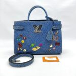 Twist Tote Pins Epi Denim SHW