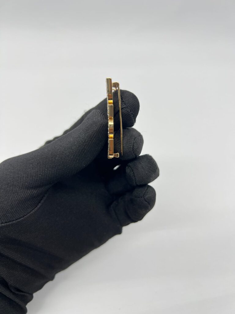 WCJ Brooch Crystal Gold