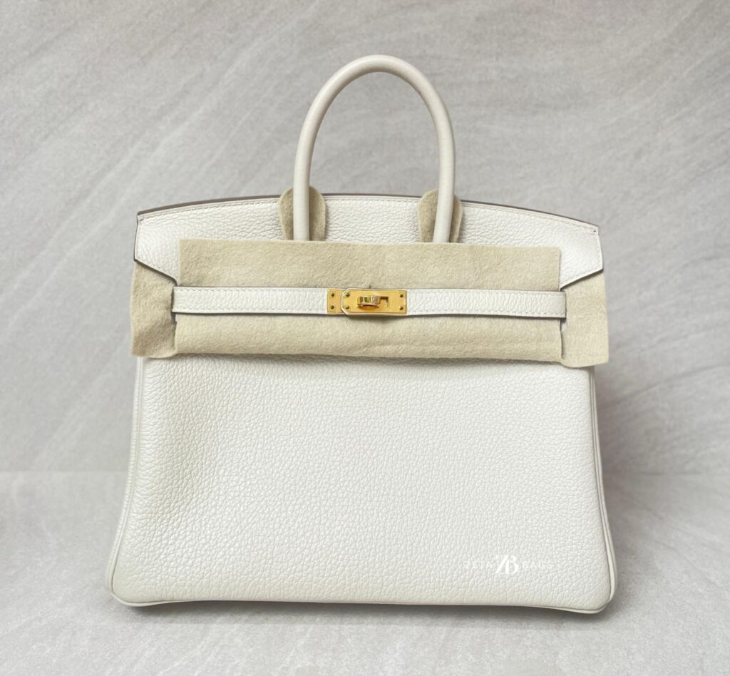 Birkin 25 Veau Togo Craie GHW