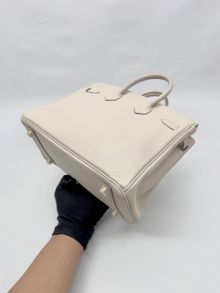 Birkin 25 Veau Togo Craie GHW