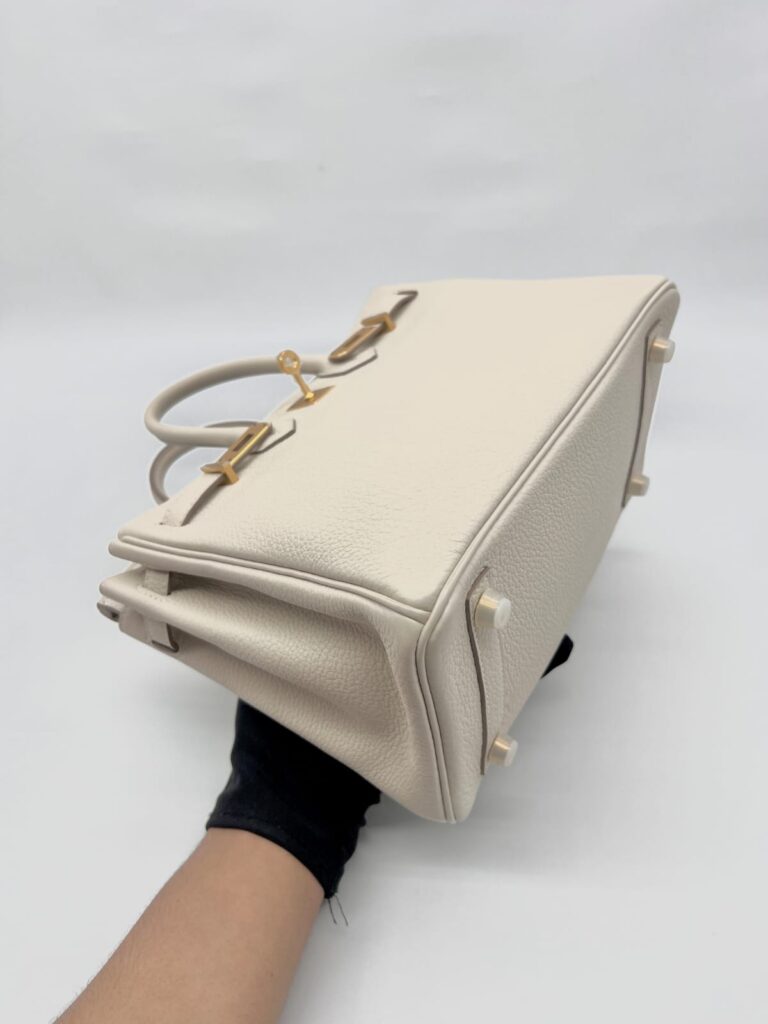 Birkin 25 Veau Togo Craie GHW