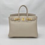 Birkin 25 Veau Togo Craie GHW