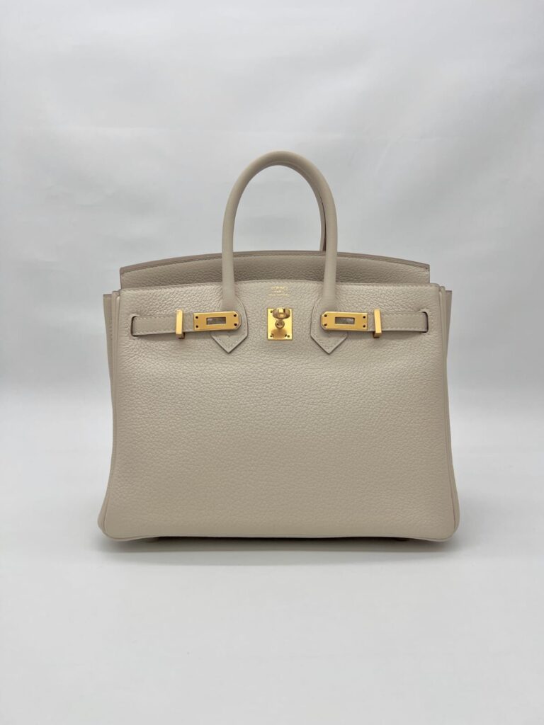 Birkin 25 Veau Togo Craie GHW