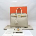 Birkin 25 Veau Togo Craie GHW