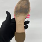 Dway Heeled Slide Bright Pink Toile De Jouy/Pink White