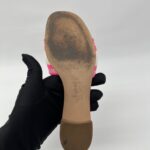 Dway Heeled Slide Bright Pink Toile De Jouy/Pink White