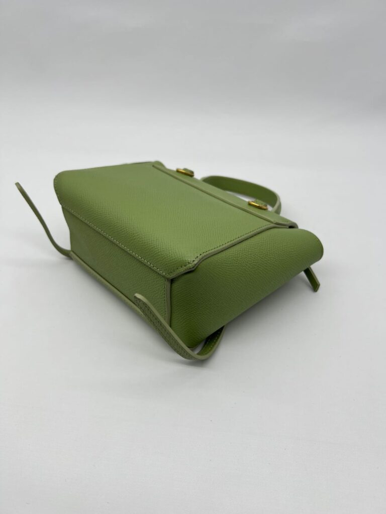 Pico Belt Bag Grained Calfskin Sage Green GHW