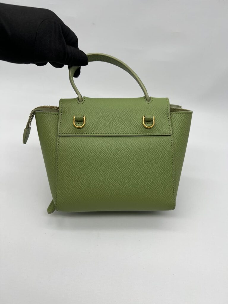 Pico Belt Bag Grained Calfskin Sage Green GHW