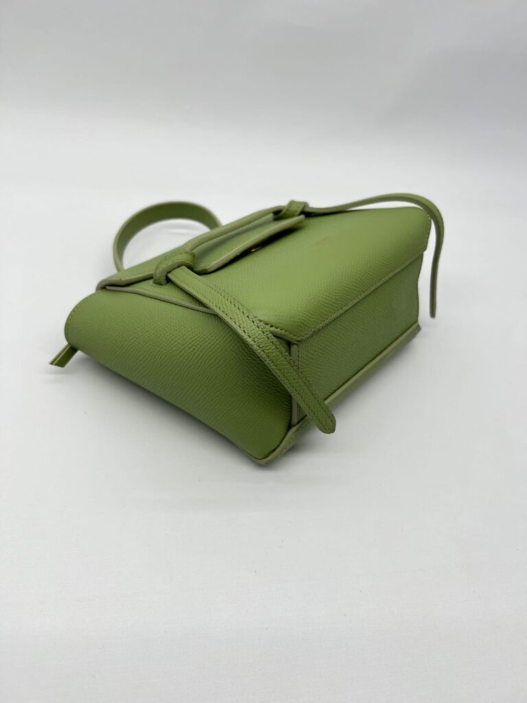 Pico Belt Bag Grained Calfskin Sage Green GHW
