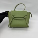 Pico Belt Bag Grained Calfskin Sage Green GHW