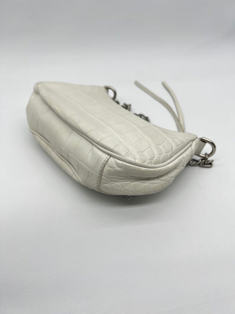 Le Cagole Mini White Croco RHW