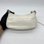 Le Cagole Mini White Croco RHW