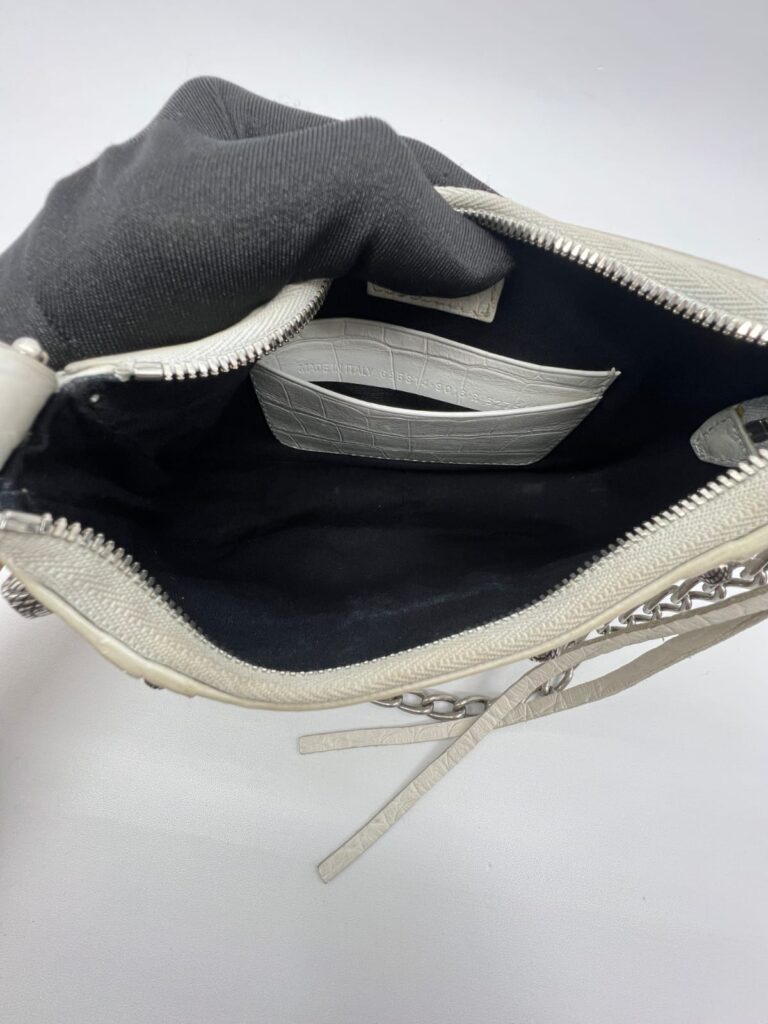 Le Cagole Mini White Croco RHW