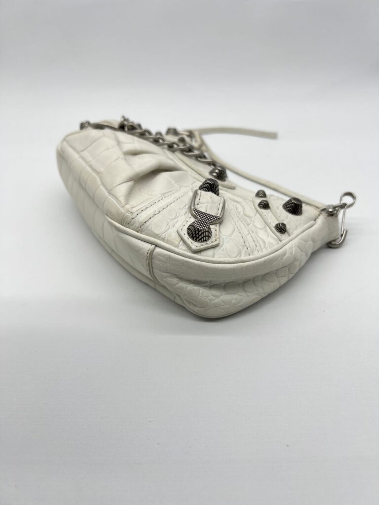 Le Cagole Mini White Croco RHW