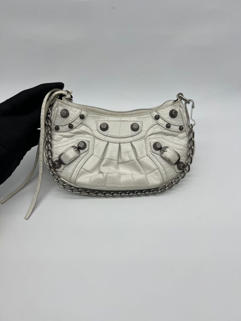 Le Cagole Mini White Croco RHW