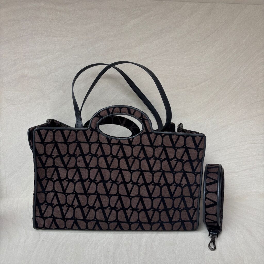 Shoulder Tote Brown Black