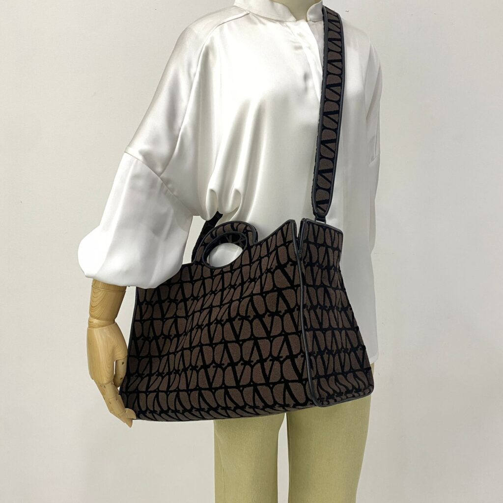 Shoulder Tote Brown Black