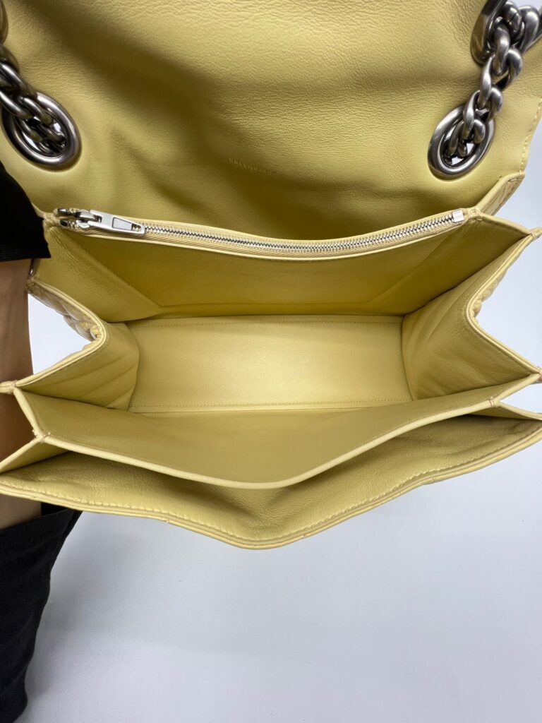 Crush Chain Bag Crinkled Yellow RHW