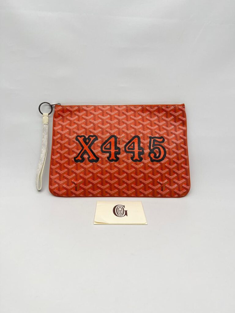 Senat Pm Pouch Flat Goyardine Canvas Orange