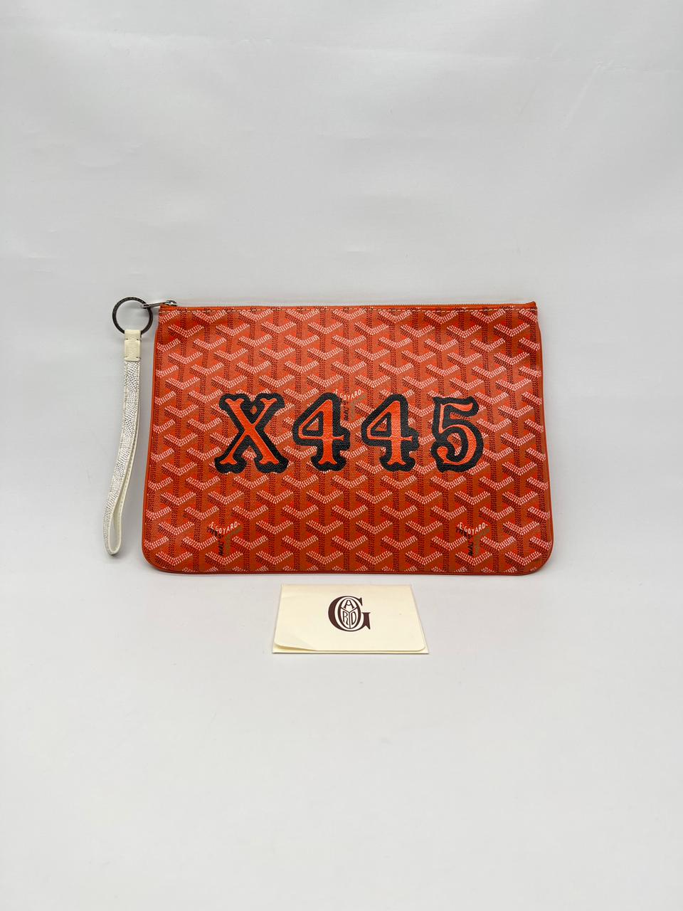 Senat Pm Pouch Flat Goyardine Canvas Orange