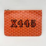 Senat Pm Pouch Flat Goyardine Canvas Orange