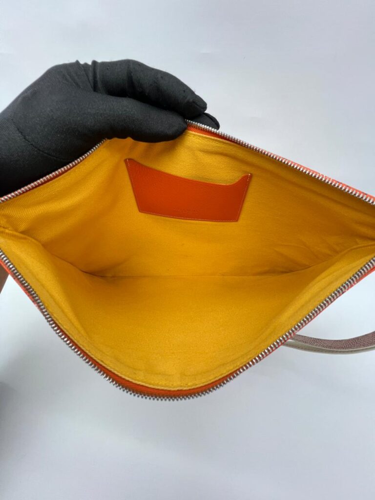 Senat Pm Pouch Flat Goyardine Canvas Orange