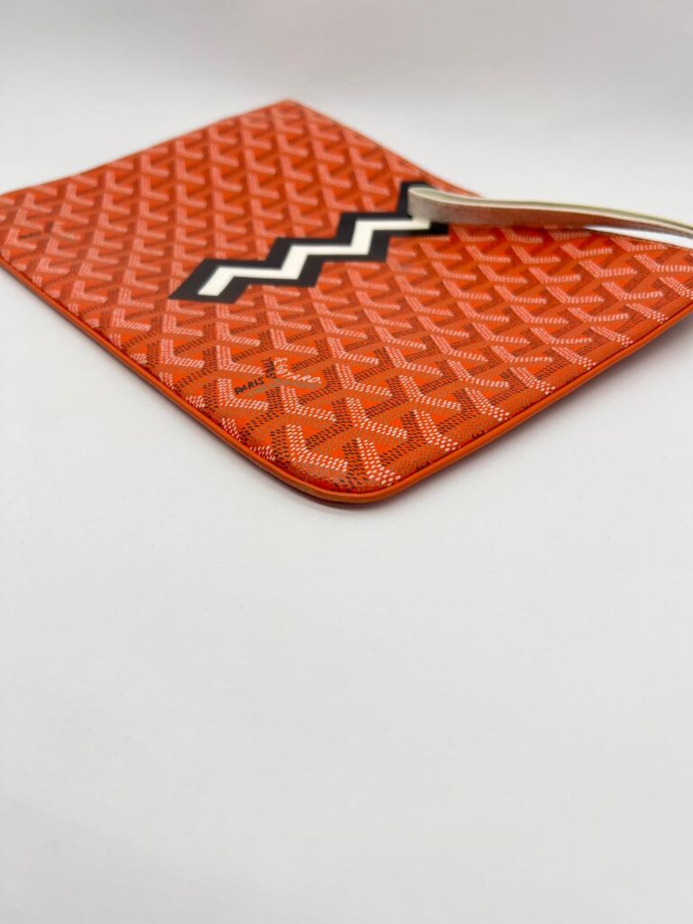 Senat Pm Pouch Flat Goyardine Canvas Orange